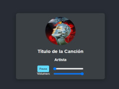 Reproductor mp3 dinámico responsive con auto-play y una imagen que gira